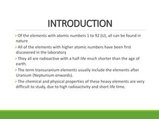 Transuranic elements | PPT