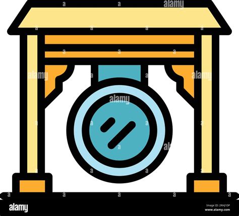 Jakarta Arch Icon Outline Vector City Building Cityscape Tourism