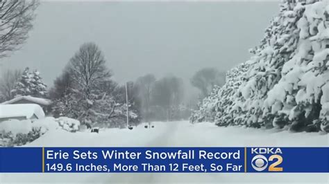 12 Feet Of Snow Erie Smashes Snowfall Record Youtube