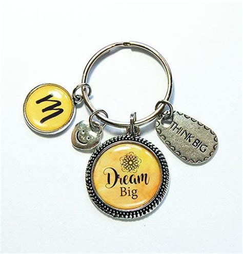 Dream Big Key Ring Keychain With Charms Charms On Key Ring Dream Big