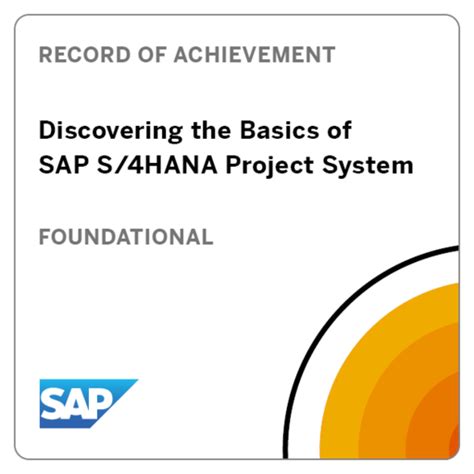 Discovering The Basics Of Sap S Hana Project System Record Of