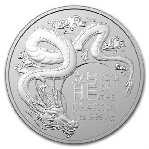 Royal Australian Mint Lunar Jahr Des Drachen Oz Silber El