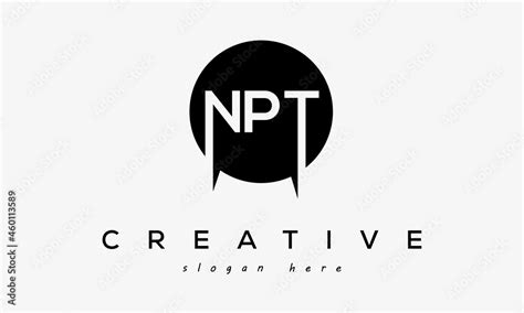 Npt Creative Circle Letters Logo Design Victor Stock Vector Adobe Stock