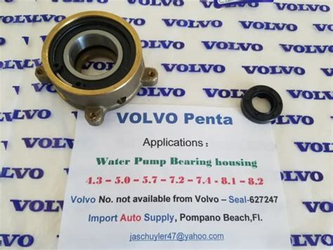 Volvo Penta Bo Tier De Roulement Pompe Eau