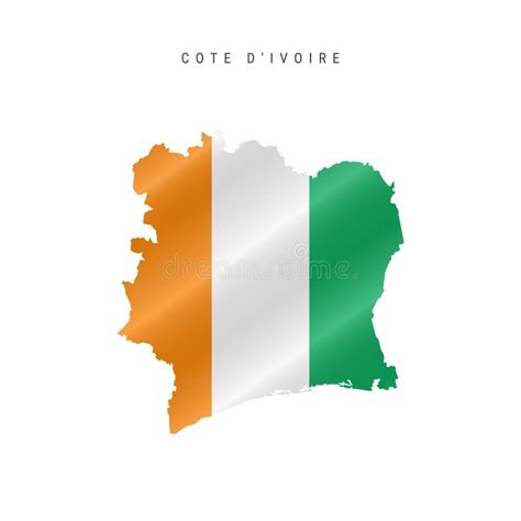 Flag Map Ivory Coast Stock Illustrations Flag Map Ivory Coast