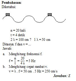 Yuk Belajar Jawaban Contoh Soal Fisika Tentang Gelombang Mekanik