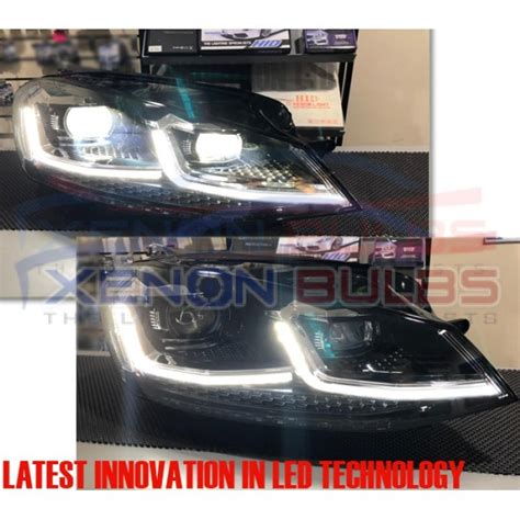 VW GOLF MK7 MK7 5 HEAD Lamps LED DRL BI XENON GTD SWIPE SEQUENTIAL