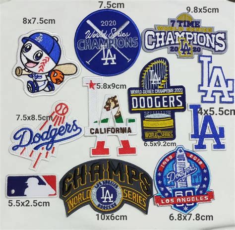 Los Angeles Dodgers 11pcs Logo Patches Oniron On Sewing On Etsy