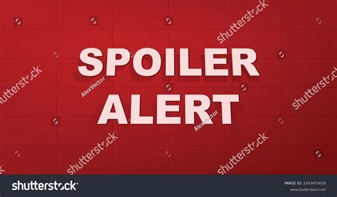 Spoiler Warning Alert On Red Surface Stock Vector (Royalty Free ...