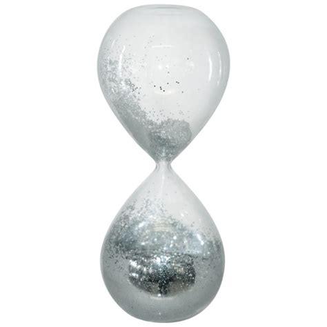 Silver Glitter Hour Glass 24cm Transnatal