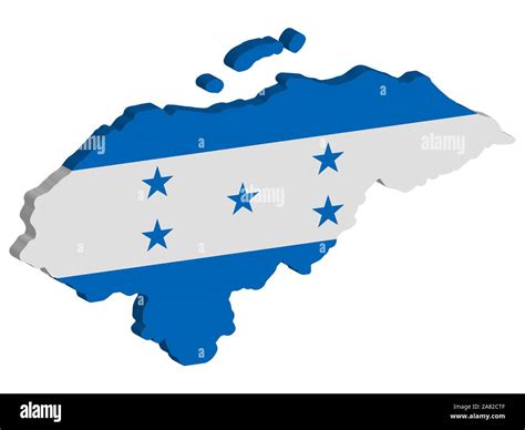 3D Honduras Karte Flagge Vektor Illustration Eps 10 Stock Vektorgrafik