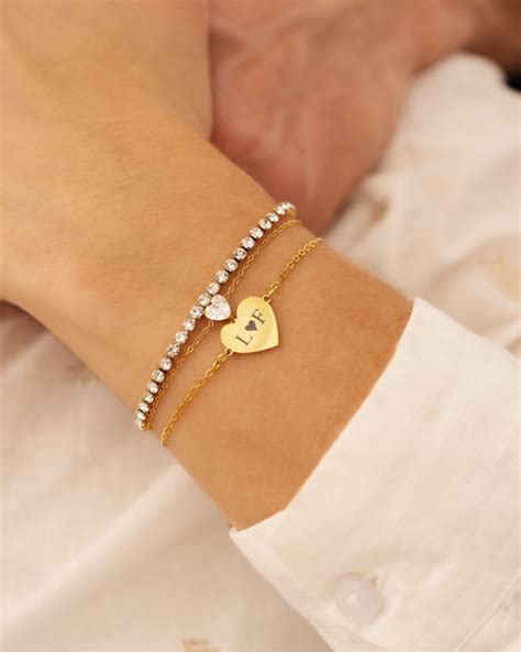 Armband Crystal Heart Goudkleurig Drks Armbanden