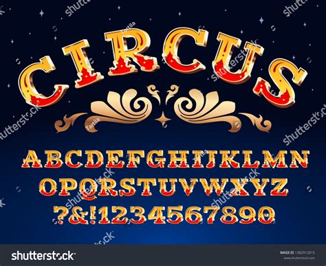 Vintage Circus Font Victorian Carnival Headline Stock Vector (Royalty ...