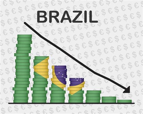 El Colapso Económico De Brasil Disminuyendo Los Valores Con La Crisis De Monedas Y El Concepto