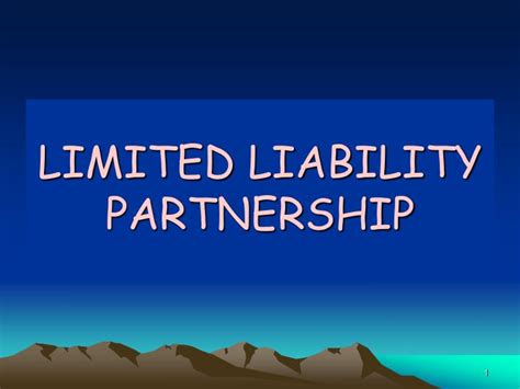 Ppt Limited Liability Partnership Powerpoint Presentation Free Download Id 1065666