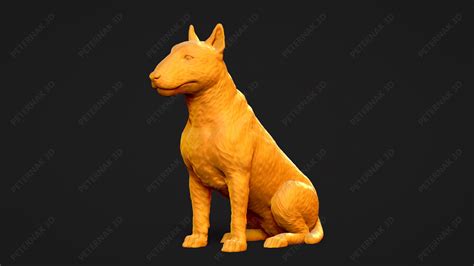 Archivo Stl Bull Terrier Perro Impresión 3d Modelo Pose 04・plan Para Descargar Y Imprimir En 3d