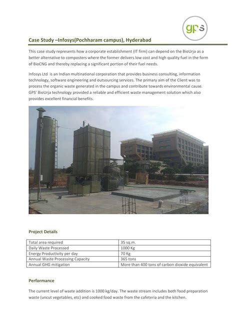 Case study infosys hyderabad by GPS Renewables - Issuu