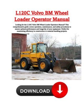 Volvo L120C BM Wheel Loader Operator Manual .pdf