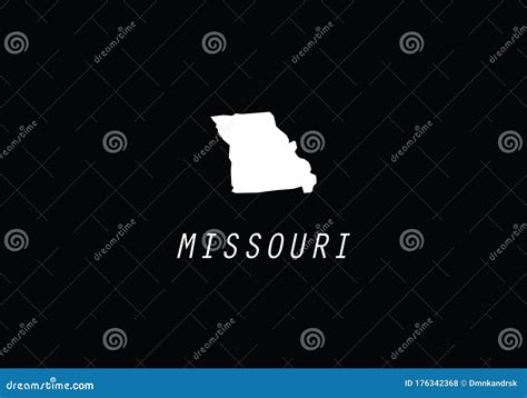 Missouri Map State Shape USA America Borders Stock Vector ...