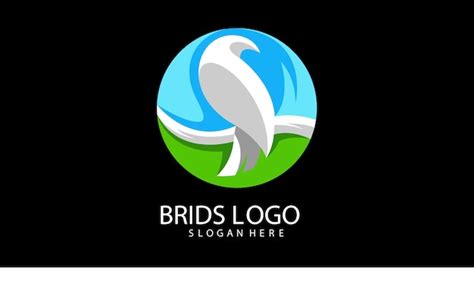 Plantilla De Logotipo De Naturaleza De Aves Vector Premium