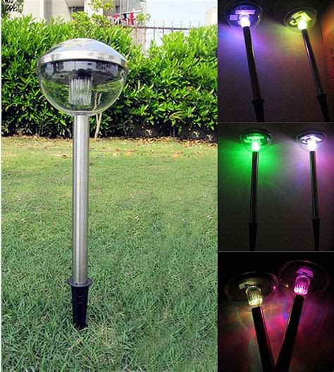 8pcs Led 2 Solar Powered Luces Lámpara Jardín De Césped Yard Mercado