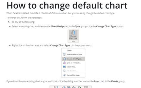 change default chart microsoft excel