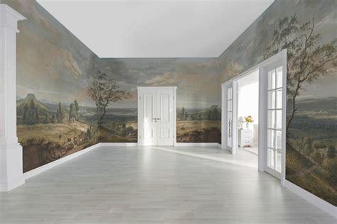 Scenic Landscape Wall Mural Removable Peel and Stick Vintage Oil ...