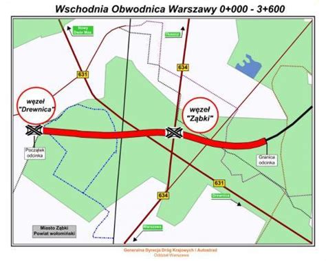 Wschodnia Obwodnica Warszawy Mapa Odcinka Drogi S Drewnica Z Bki