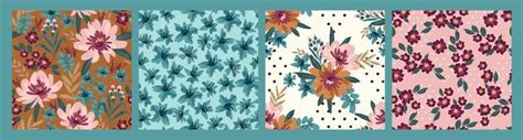 Floral Fabric Pattern Vector Art, Icons, and Graphics for Free Download