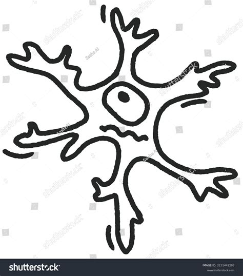 Neuron Hand Drawn Sketch Vector Doodle Stock Vector (Royalty Free ...