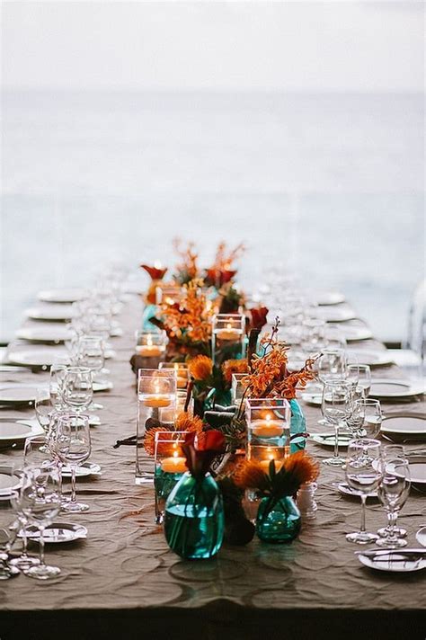 20 Dark Teal and Rust Orange Wedding Color Ideas for Fall