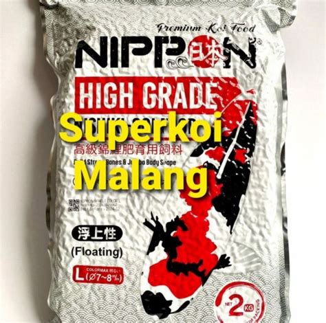 Nippon Growth Koi 2kg Giant Bone Pakan Ikan Koi Pelet Lazada Indonesia