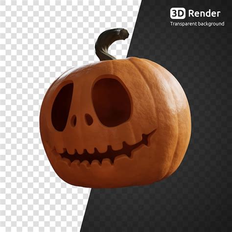 Premium Psd Halloween Pumpkin D Render Isolated