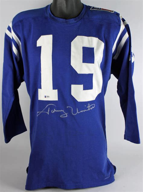 Lot Detail Johnny Unitas Rare Signed Colts Throwback Replica Jersey