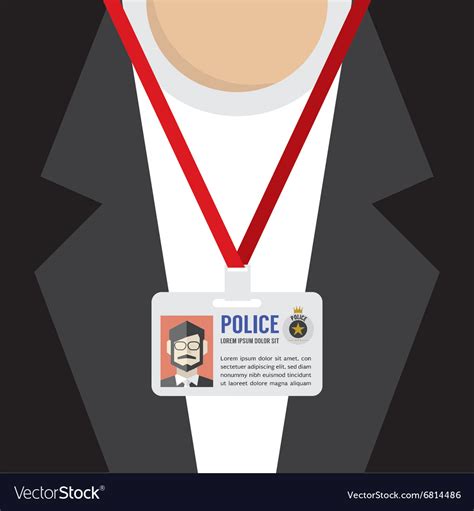 Police Id Card Royalty Free Vector Image VectorStock