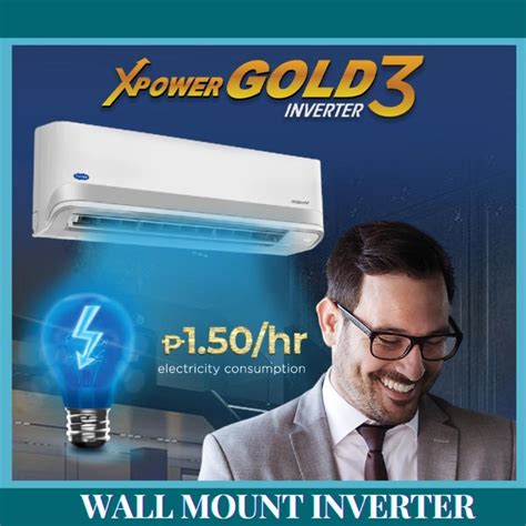 Carrier Xpower Gold 3 Split Type Inverter TV Home Appliances Air