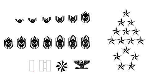 Air Force Rank Svg Dxf And Lbart Files Etsy