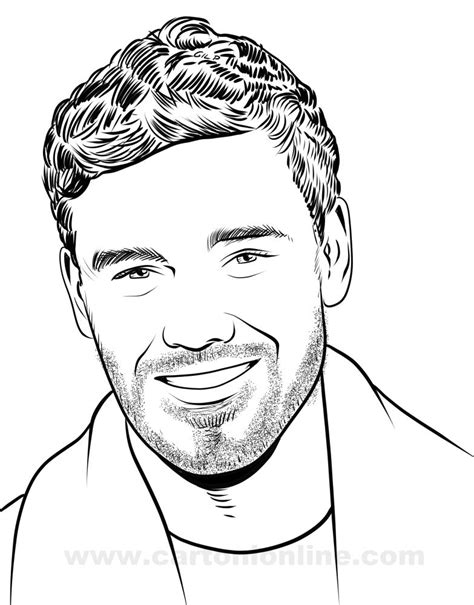 Liam Payne From One Direction Coloring Page Coloring Home