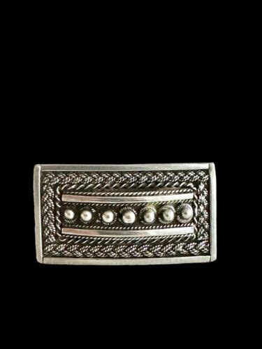 Rare Bezalel Israel Silver 935 Filigree rectangle Bro… - Gem