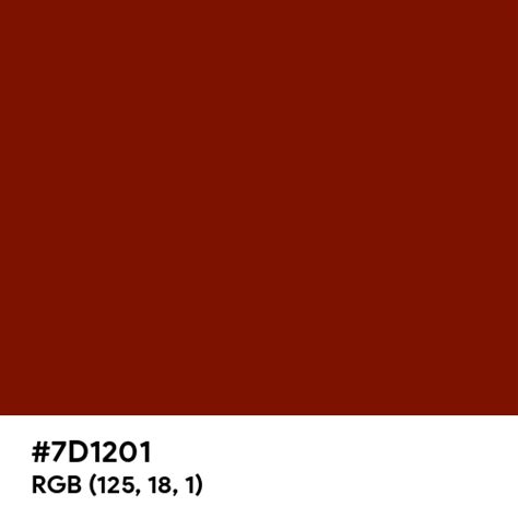 Dark Cherry Red color hex code is #7D1201