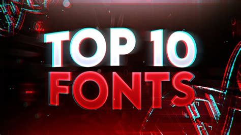 Top 10 Free Fonts For Youtubers Youtube