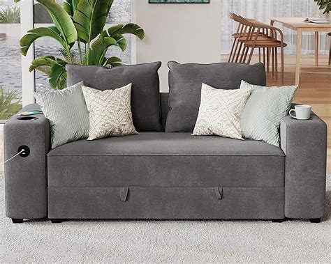 Papajet Modular Sectional Sofa Sofa Couch With 2 Usb Ports And Cup Holders Loveseat Couch With