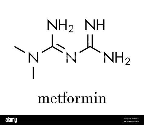 Metformin Molecular Stock Vector Images Alamy