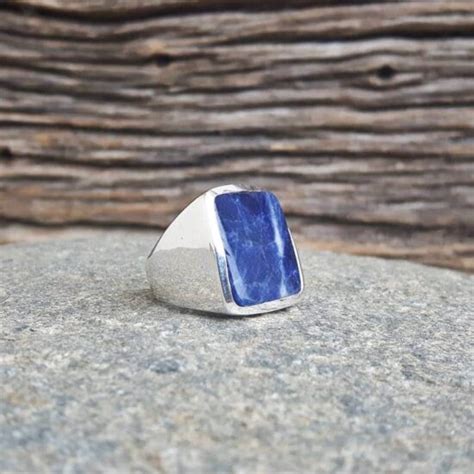 Bague lapis lazuli carré LILI OMYOKI bijoux de créateur