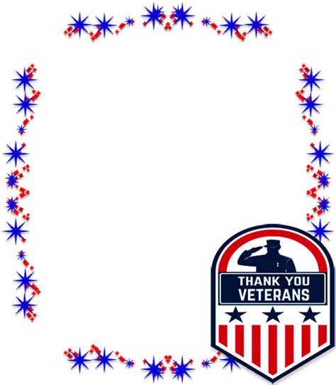 Veterans Day Borders Templates