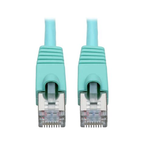 25FT CAT6A PATCH CABLE SNAGLESS SHIELDED STP 10G POE AQUA M/M (N262-025-AQ)