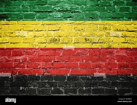 Flags Of The Bamileke Confederation Background Brick Dirty Stock