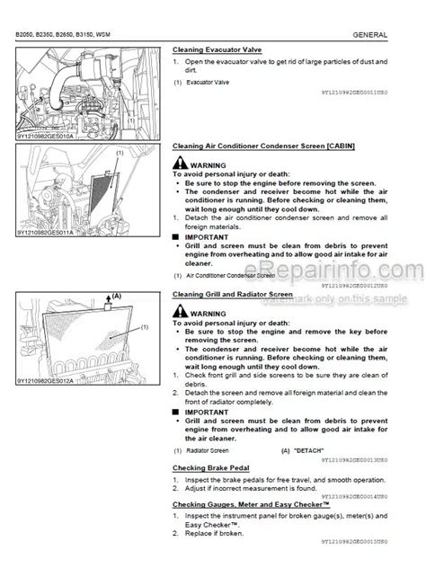 Buy And Download Kubota B2050 B2350 B2650 B3150 Workshop Manual Tractor Manuals In Pdf