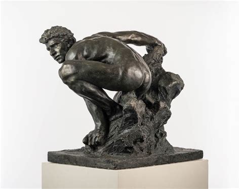 Proantic Male Nude Bronze Sculpture Adam