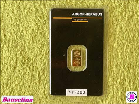 Goldbarren Gramm Argor Heraeus Kaufen Auf Ricardo